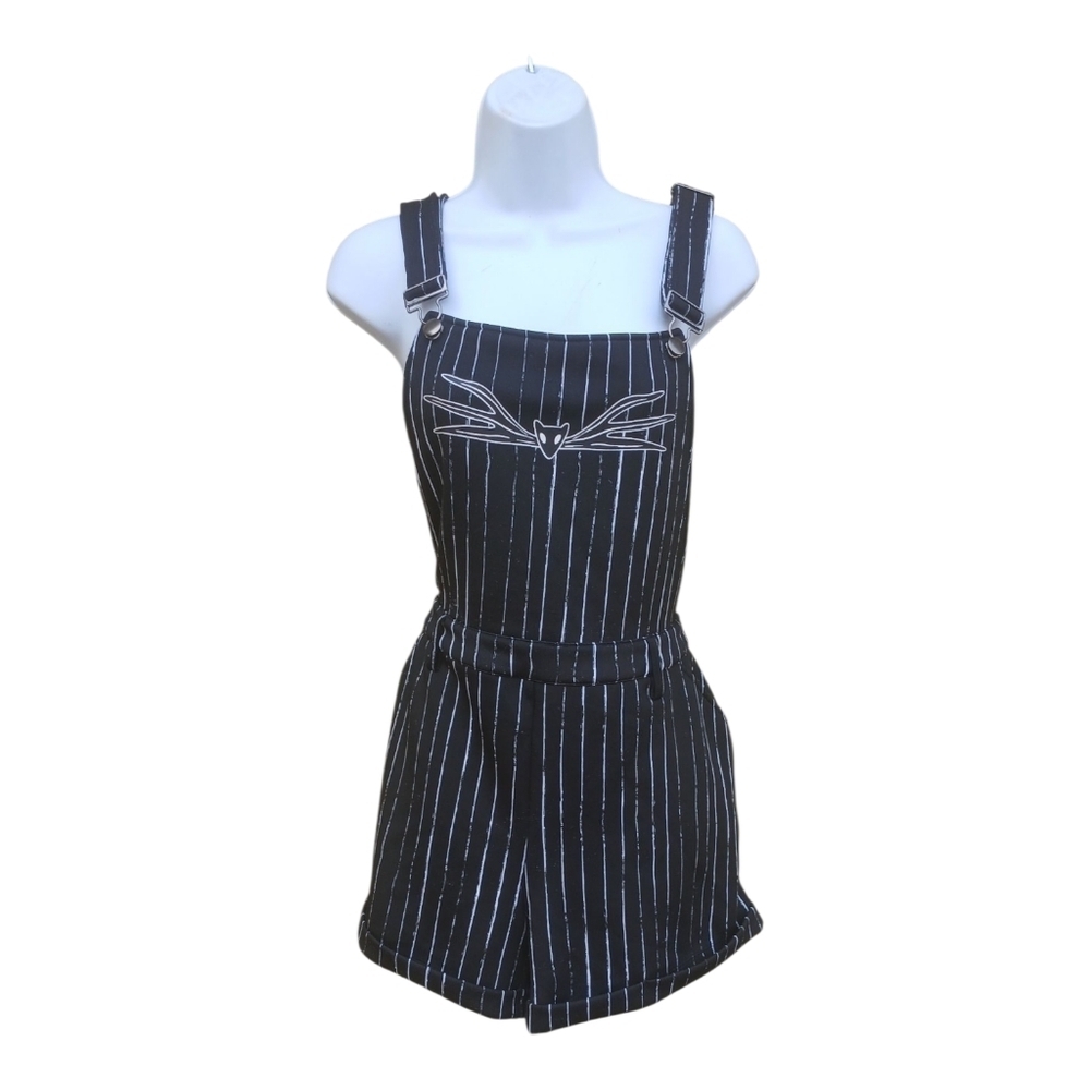 Disney Nightmare Before Christmas Jack Pinstripe Shortalls XL - Picture 5 of 8